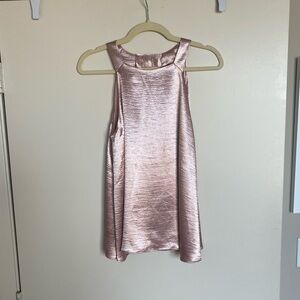 Pink Satin Metallic Blouse